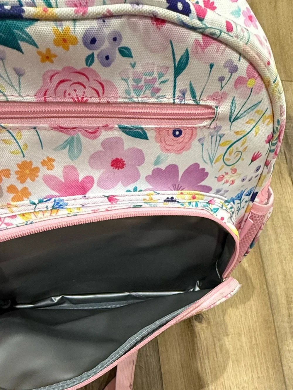 Mibasies Girls Floral Backpack Preschool Kindergarten School Book Bag Pink